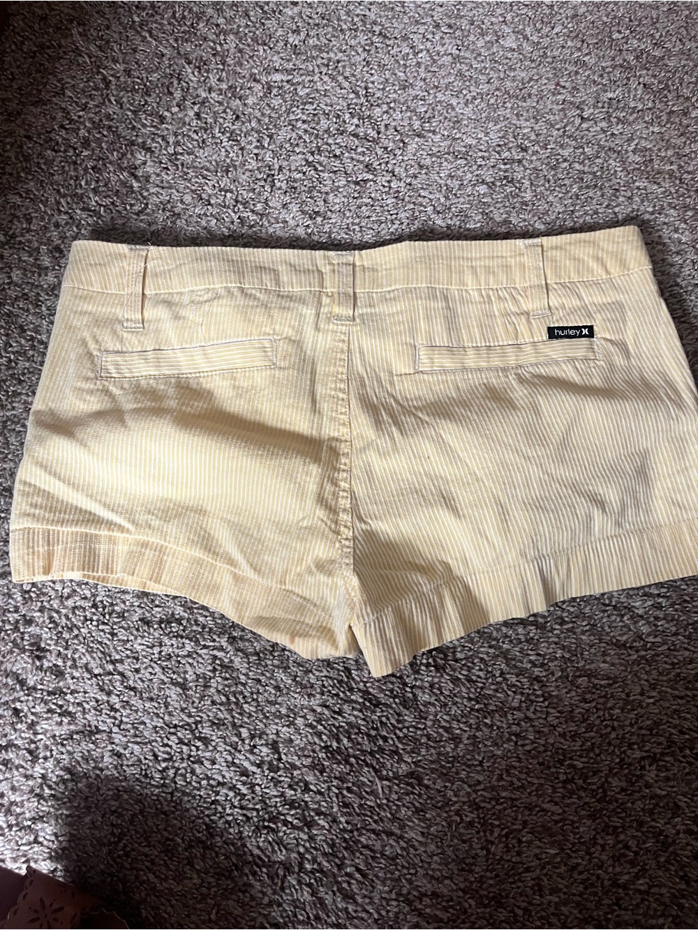 Hurley Light Yellow Corduroy Women’s Jean Shorts